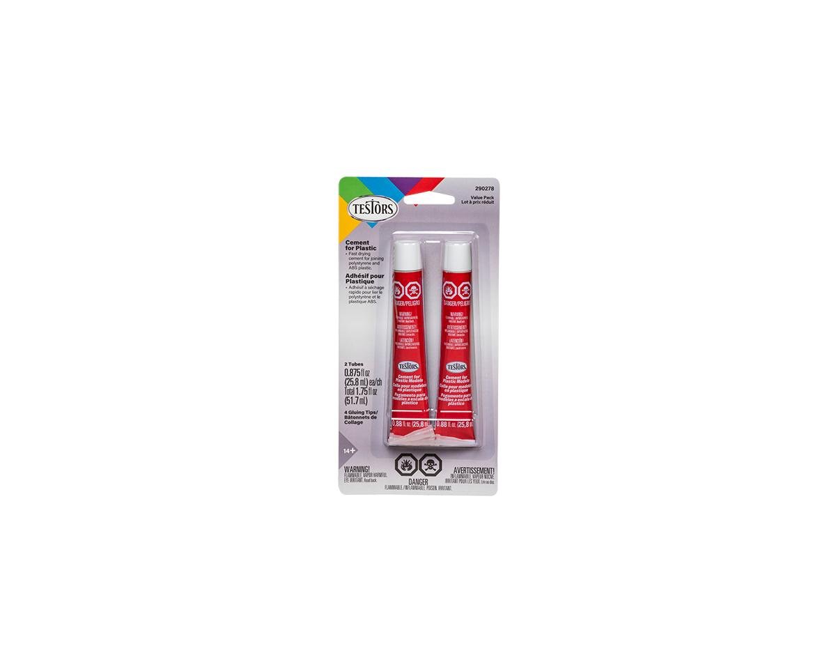 Testors Cement for Plastics 7/8 oz Tube 2 Pack